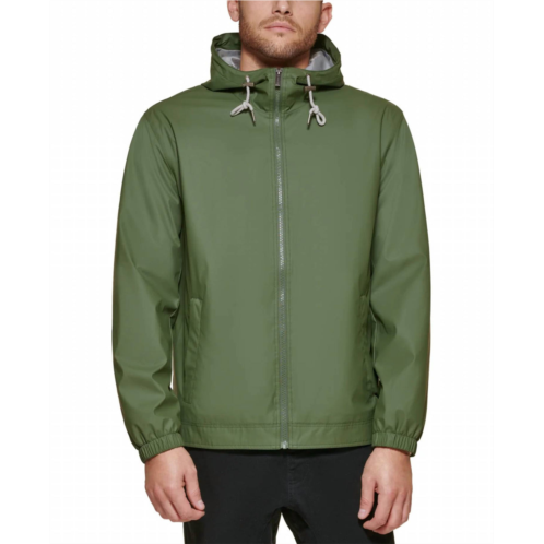 Club Room mens bomber jacket with hoodie in green