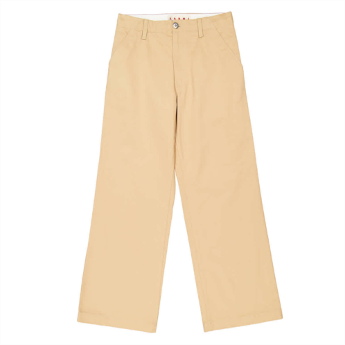 Marni wide-leg cotton gabardine trousers