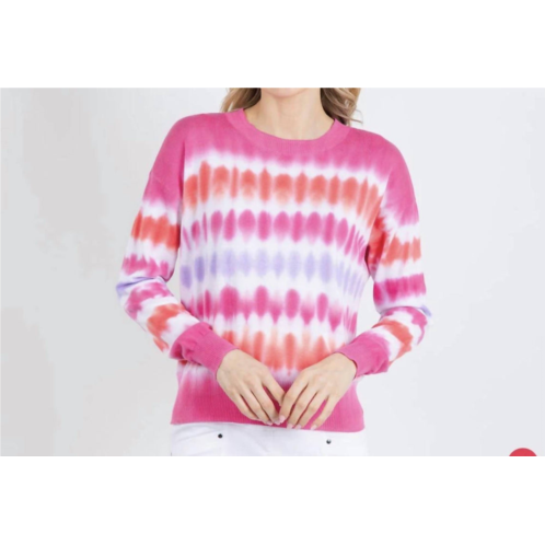 Elliott Lauren sound wave sweater in pink tie dye