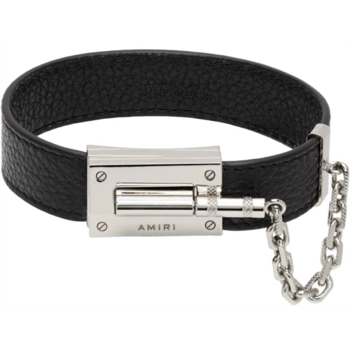 Amiri womens pebbled jax bracelet in black