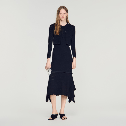 Sandro decorative pointelle cardigan