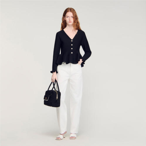 Sandro peplum cardigan