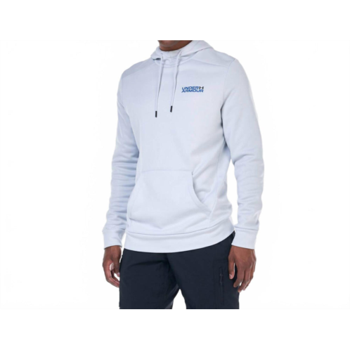 UNDER ARMOUR mens fleece graphic hood sweatshirt in grey