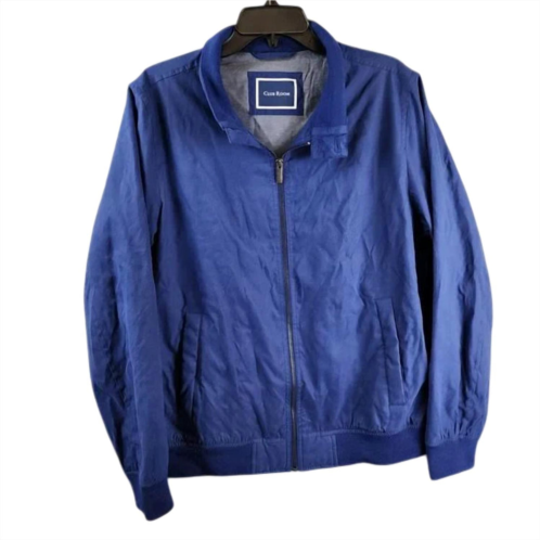 Club Room mens water resistant bomber jacket in blue