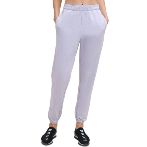 DKNY activewear cotton jogger pants in pale blue