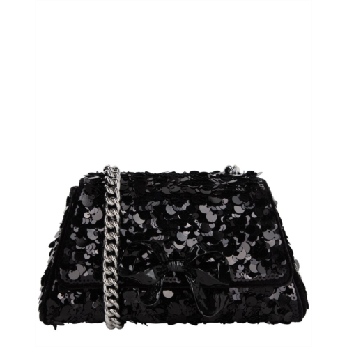 self-portrait mini bow leather shoulder bag