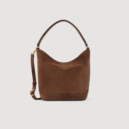 Sandro tangoso suede bucket bag