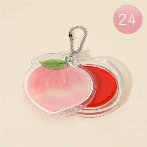 FASHNZFAB 24pcs - peach shape case lip balm blush