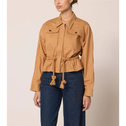 Cleobella jasper jacket in biscuit
