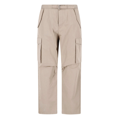 PAUL SMITH beige mid-rise cotton cargo pants