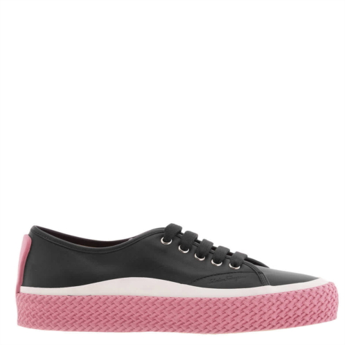 Salvatore Ferragamo Ferragamo contrast sole leather sneakers