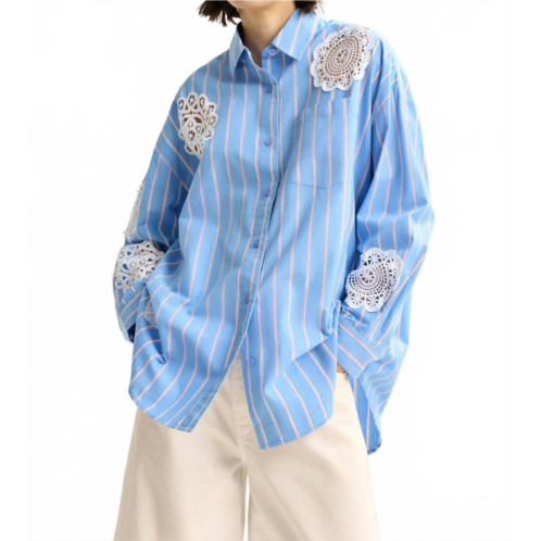 ESSENTIEL ANTWERP identical button-down shirt in blue