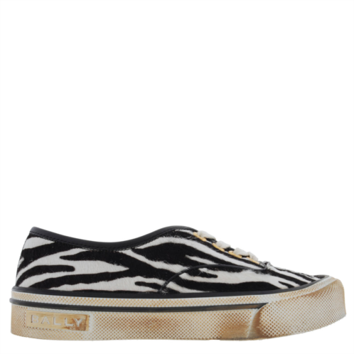 Bally lyder zebra print hair calf sneakers
