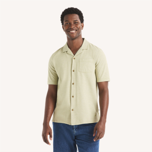 Nautica mens classic fit button-front polo