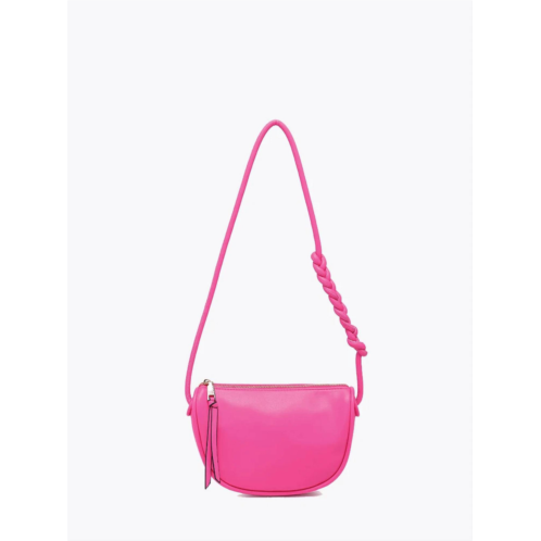 Jen & Co. womens annaka vegan shoulder bag in hot pink