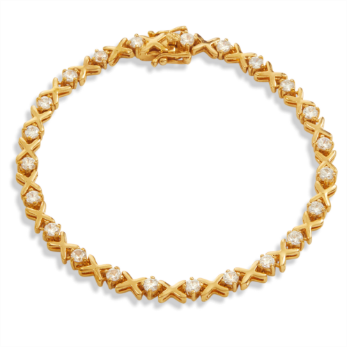 SAVVY CIE JEWELS 18k rose hug and kisses tennis bracelet