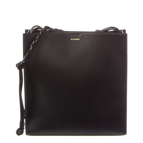 Jil Sander logo leather shoulder bag