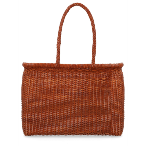 DRAGON DIFFUSION brown b weave woven leather tote bag