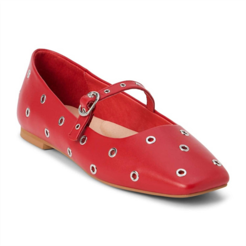 Matisse womens mick ballet flat shoe in red