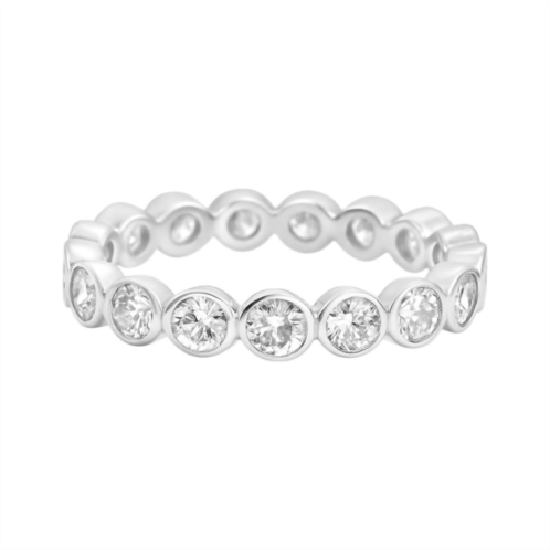 Allyanna Gifts womens sterling silver moissanite eternity band ring