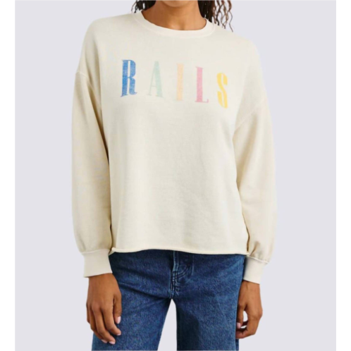 Rails signature sweatshirt in ivory