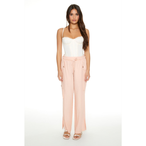 Forever 21 drawstring wide-leg cargo pants