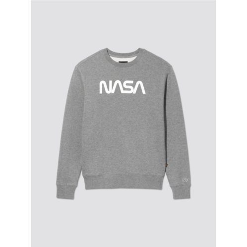 Alpha Industries unisex nasa ii crew sweatshirt in grey