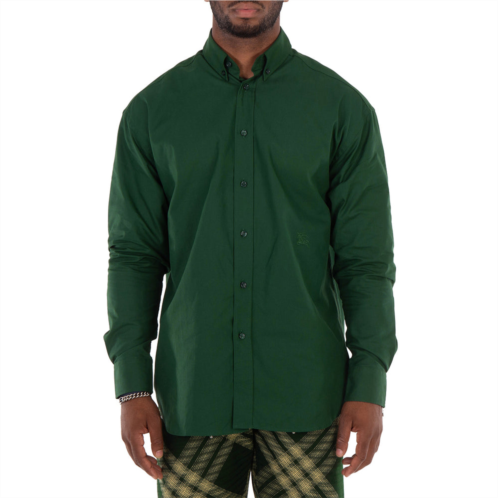 Burberry equestrian knight embroiered cotton shirt