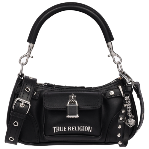 True Religion moto shoulder bag with lock pocket charm convertible shoulder & crossbody purse