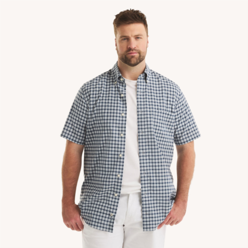 Nautica mens big & tall plaid short-sleeve shirt