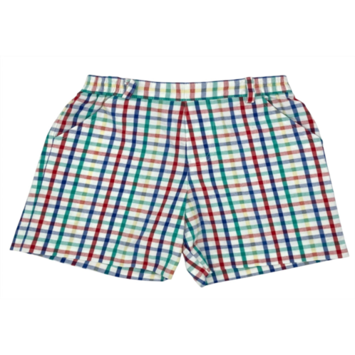 Florence Eiseman kids seersucker check short in blue