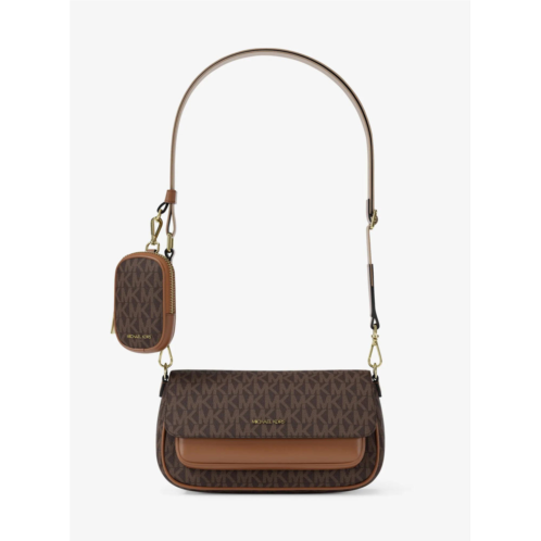 Michael Kors Outlet jet set travel small signature logo crossbody bag with pouch