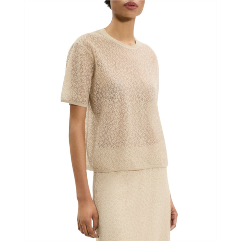 Theory floral lace pullover