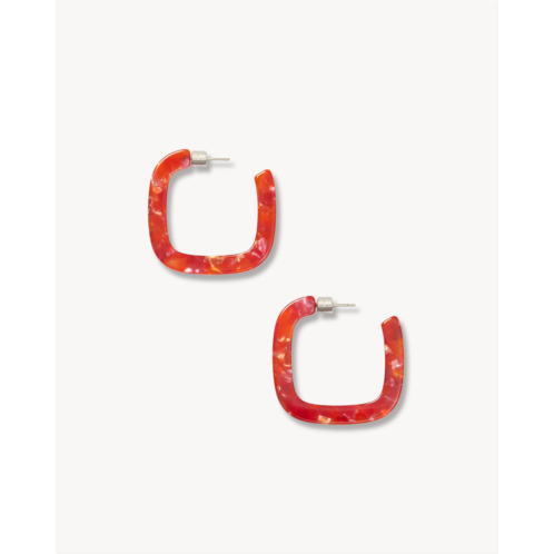 MACHETE midi square hoops in saffron