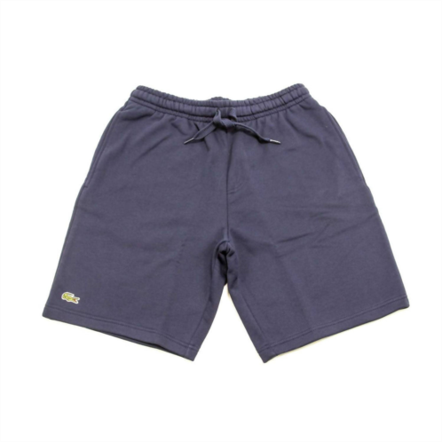 LACOSTE mens sport tennis fleece short in navy blue