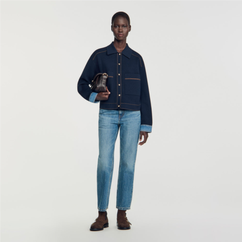 Sandro jacket-effect cardigan