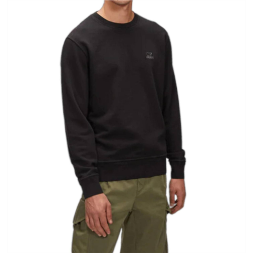 C.P. Company logo crew neck sweatshirt in black