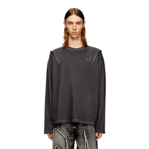 Diesel long-sleeve t-shirt with faded effect