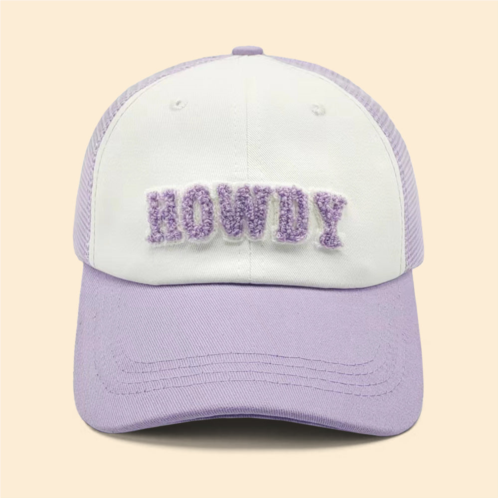 FASHNZFAB howdy message mesh back baseball cap
