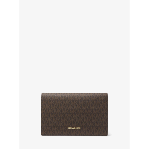 Michael Kors Outlet jet set travel signature logo 2-in-1 clutch