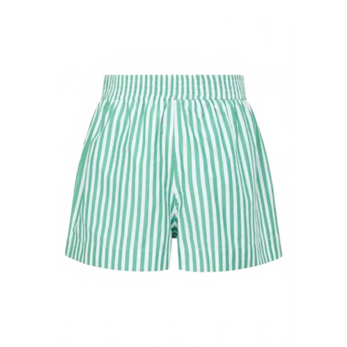 FRENCH CONNECTION stripe shirting short in jelly bean