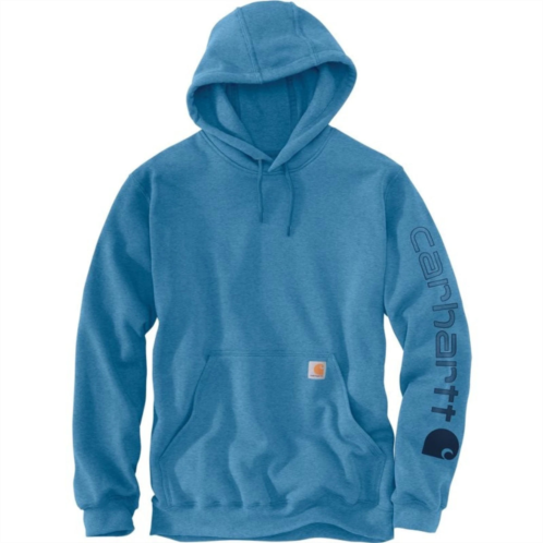 Carhartt hoodie men blue heather graphic loose fit midweight logo sleeve jax1151