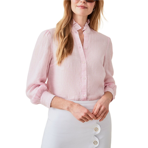 J.McLaughlin julian stripe linen blouse