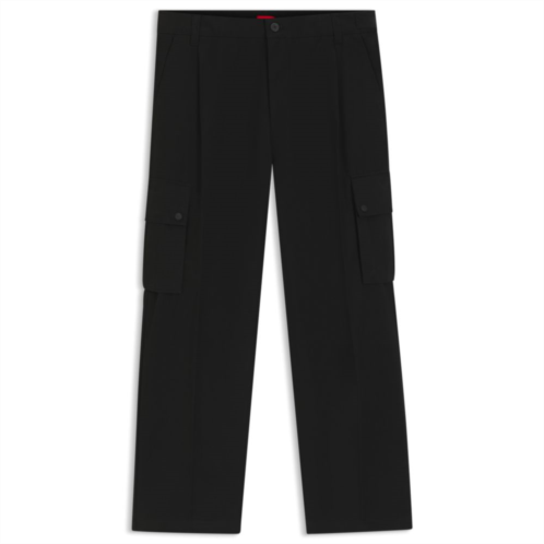 HUGO slim-fit cargo trousers in mercerized cotton