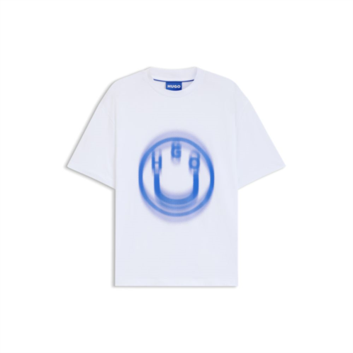 HUGO all-gender t-shirt with blurred logo print