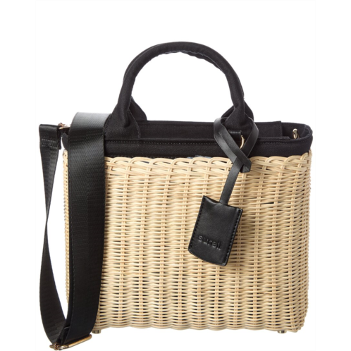 Surell accessories picnic straw crossbody