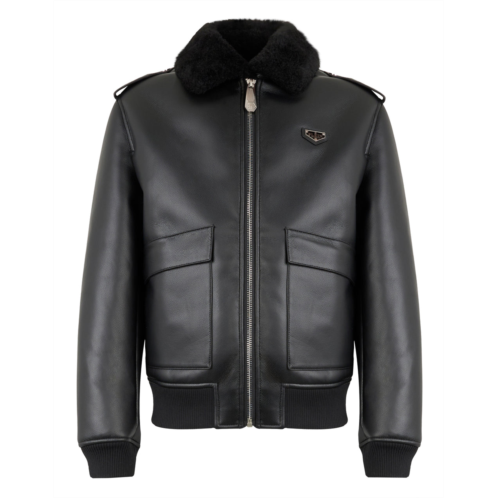 PHILIPP PLEIN eco shearling aviator jacket
