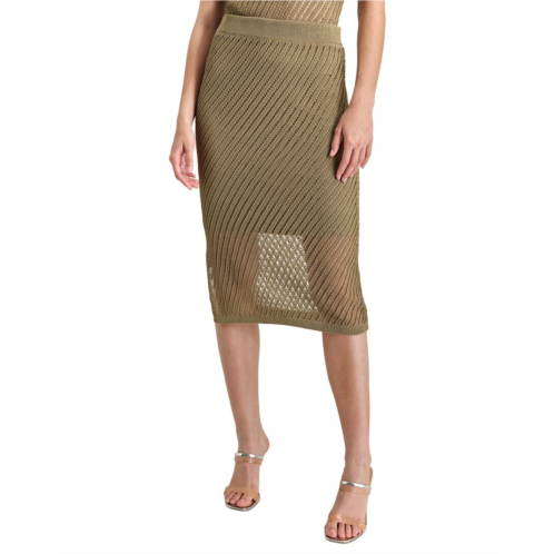 DKNY open stitch corded skirt