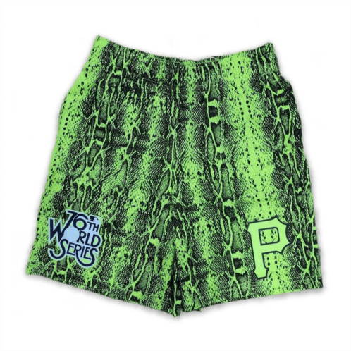 New Era mens pittsburgh pirates summer pop shorts in neon green