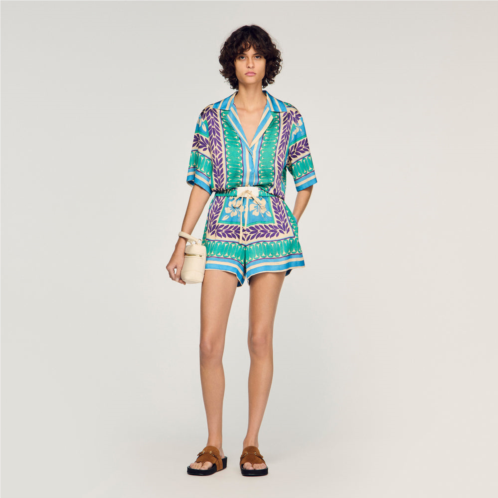 Sandro floral print shorts